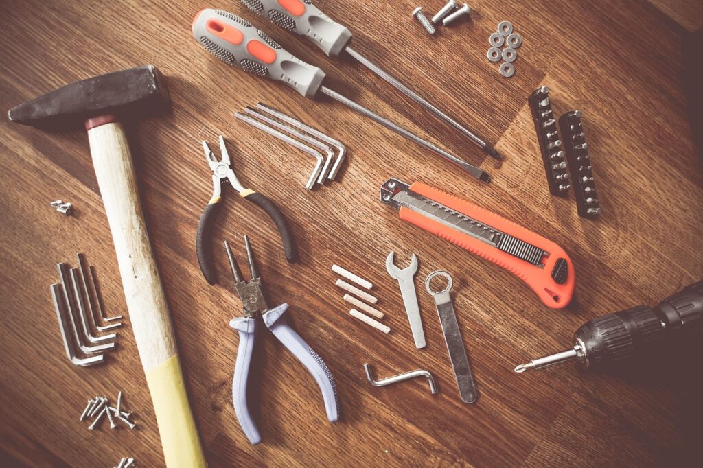 photo of tools on a table